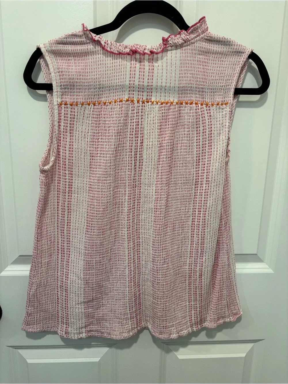 THML Gauzy Boho Tassel Peasant Top | 100% Cotton | Size Medium - Picture 4 of 4